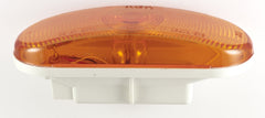6.5" Inch Oval Sealed Stop/Turn/Tail Truck Trail Light Amber w/ Grommet+Pigtail