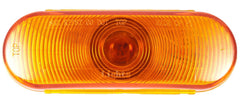 6.5" Inch Oval Sealed Stop/Turn/Tail Truck Trail Light Amber w/ Grommet+Pigtail