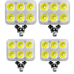 4.5" Inch 6 LED Rectangle Work Spot Light 18w Off Road ATV Truck 4x4 Lamp