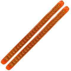 All Star Truck Parts 2PC Amber/Red/White 17" 46 LED Light Bar Running Side Marker Rear Tail Trailer Light Motorcycle Utility Boat Trailer Car Truck Cargo Toy Hauler Surface Mount Waterproof