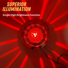 All Star Truck Parts Amber/Red Clear Lens Watermelon Lights Kit LED Stop Turn Tail Lights with Stainless Steel Bezel and Base Replacement for Peterbilt Freightliner Trucks Trailers RVs