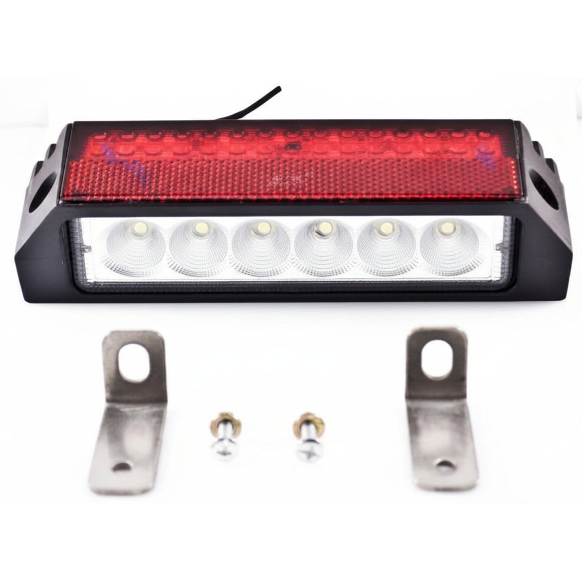 36 LED Combination Stop Turn Tail & License Plate Light Red White Trailer Truck