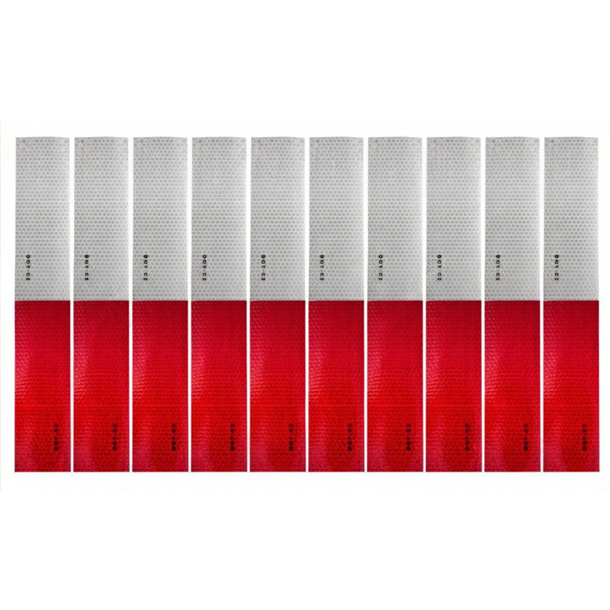 20pcs of 2"x12" Strips Conspicuity Safety Caution Warning Tape DOT-C2 Approved Reflective Truck Trailer Mailbox Red/White Adhesive Reflective Stickers Reflector