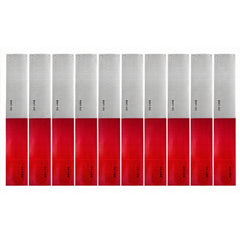 20pcs of 2"x12" Strips Conspicuity Safety Caution Warning Tape DOT-C2 Approved Reflective Truck Trailer Mailbox Red/White Adhesive Reflective Stickers Reflector