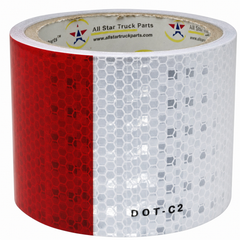 Conspicuity Tape DOT-C2 Approved Reflective Truck Trailer Red White