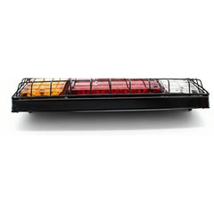 2Pcs LED Truck Trailer Tail Lights Bar Kit 40 LED Waterproof Tail Turn Signal Brake Light Running Reverse Light with Iron Net Protection 5 Wires 10V-30V for Truck Boat Trailer UTV RV Camper