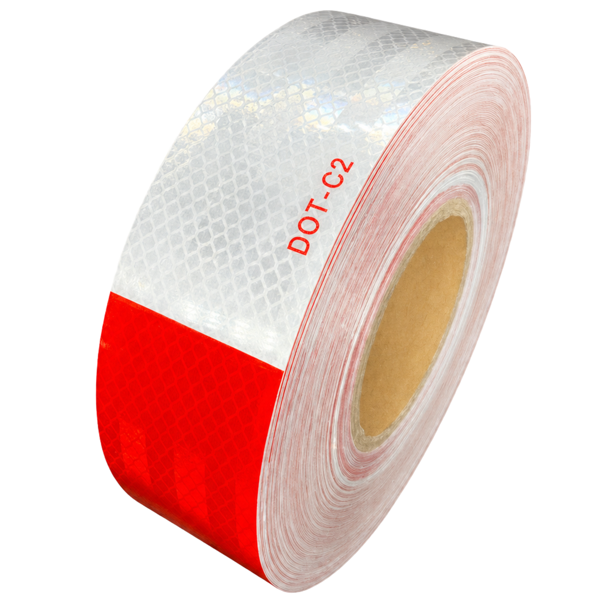 2"x150' DOT-C2 PREMIUM Reflective Safety Red and White Conspicuity Tape Trailer