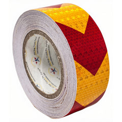 Arrow Reflective Tape, 2" Hazard Warning Tape Waterproof - High Intensity Reflector Conspicuity Safety Construction Strong Adhesive Crystal Lattice