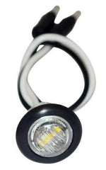 3/4" inch Amber/Red/White 3 LED Side Marker Clearance Light with Plug Black Ring Sealed Mini Round 3/4" Indicators Grill Lights Truck Trailer Car Bus Pickup Van Caravan Boat 12V