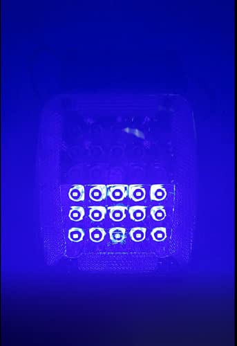 5.5" x 4" Rectangle 30 LED Red + Blue Strobe Light Iron/Metal Mounting Bracket DOT/SAE Approved Waterproof Anti-Shock Anti-Fog Towing Construction Safety Security (2 PACK)