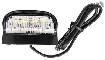 Heavy Duty 3"x1.6" Surface-Mount 4 LED Trailer License Plate Lights [DOT/SAE Certified] [IP67 Waterproof Rated] [Ultra-Durable] License Tags for Trailers, RVs, Trucks & Boats - Black 10V-30V