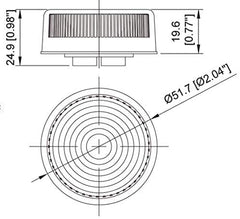 2" Round Red 9 LED Light Trailer Side Marker Clearance Identification Grommet & 2 Wire Plug/Pigtails Flush Mount
