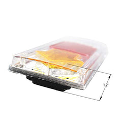 19 LED Red Amber White [CLEAR LENS] Integrated Trailer Tail Lights Bar 12V Turn Signal Running Lamp for Trailer UTV UTE RV ATV Box Truck Left and Right (2 Pack)