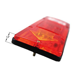 [2ND GENERATION ULTRA BRIGHT] 23 LED Red Amber White Integrated Trailer Tail Lights Bar 12V Turn Signal Running Lamp for Trailer UTV UTE RV ATV Box Truck Left and Right (2 Pack)
