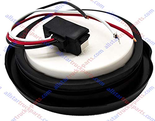 4" Inch White Red Amber 12 LED Round Stop/Turn/Tail/Reverse/Backup/Mid Turn/Signal Trailer Light Kit with 3 wire Pigtail Plug & Grommet