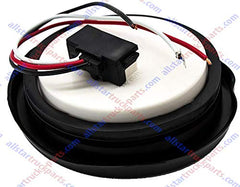 4" Inch White Red Amber 12 LED Round Stop/Turn/Tail/Reverse/Backup/Mid Turn/Signal Trailer Light Kit with 3 wire Pigtail Plug & Grommet