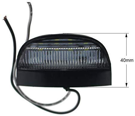 Heavy Duty 3"x1.6" Surface-Mount 4 LED Trailer License Plate Lights [DOT/SAE Certified] [IP67 Waterproof Rated] [Ultra-Durable] License Tags for Trailers, RVs, Trucks & Boats - Black 10V-30V