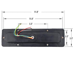 [2ND GENERATION ULTRA BRIGHT] 23 LED Red Amber White Integrated Trailer Tail Lights Bar 12V Turn Signal Running Lamp for Trailer UTV UTE RV ATV Box Truck Left and Right (2 Pack)