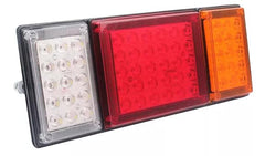60 LED Truck Rectangle 3 Color Tail Light Bar Waterproof Turn Signal Brake Reverse Running Combination Combo Box Truck Boat Trailer Pickup RV Camper UTV Vans (2PCS) 12V 12" x 5"