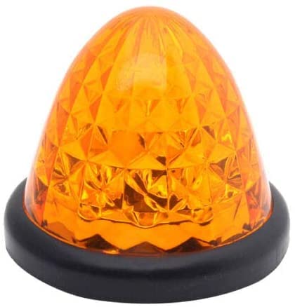 3.5" Inch Diameter 16 LED Round Beehive Cone Watermelon Trailer Side Marker Lights Red Amber Clear Lens Submersible 12V Rear Lights Peterbilt Trucks ATV Motorcycle