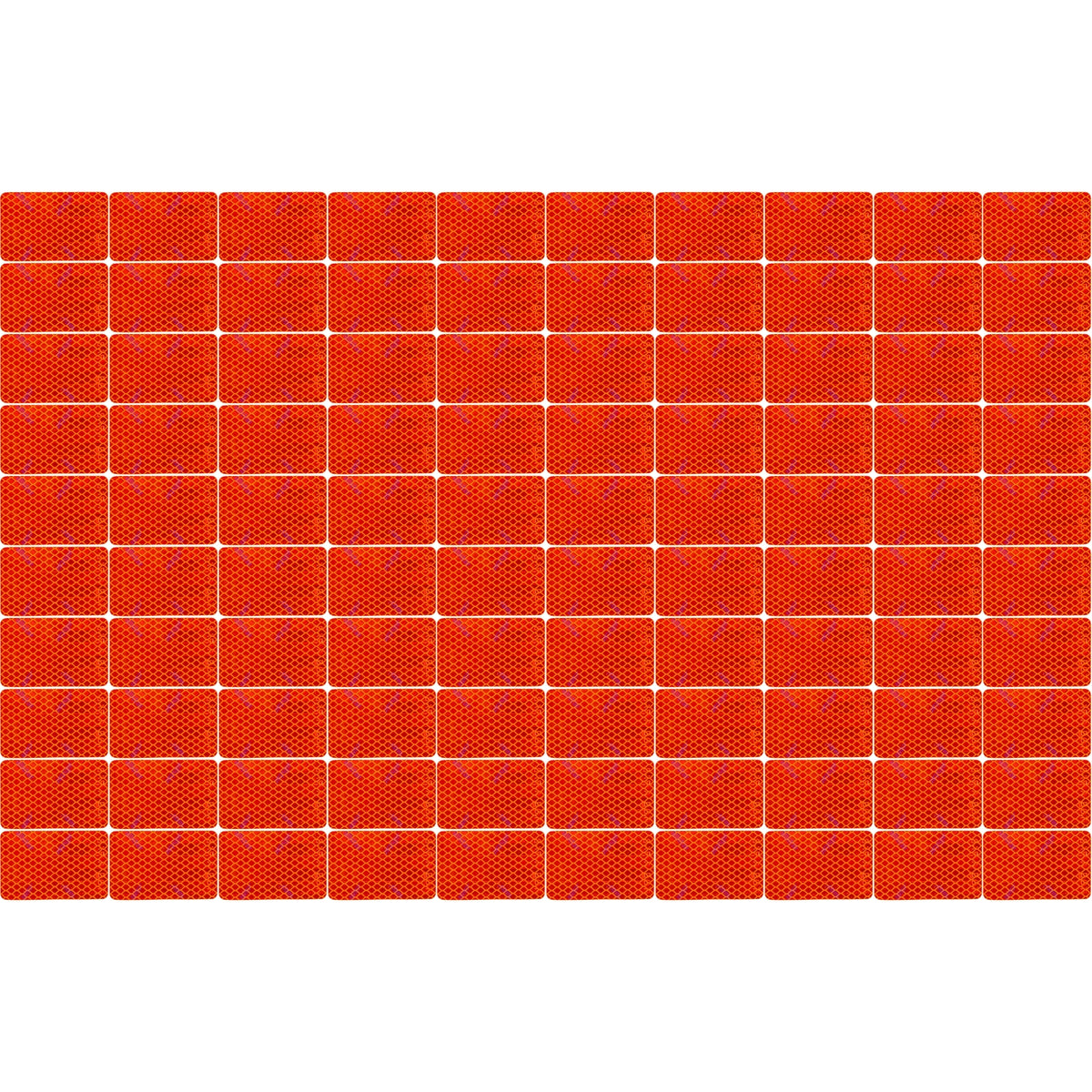 Amber/Red/White 2x3 Rectangle High Visibility Reflective Stick-On Prism Reflector DOT-SAE Strong Weatherproof Trailer Camper RV Flatbed Fender Property Boat Marine Mailbox Sign