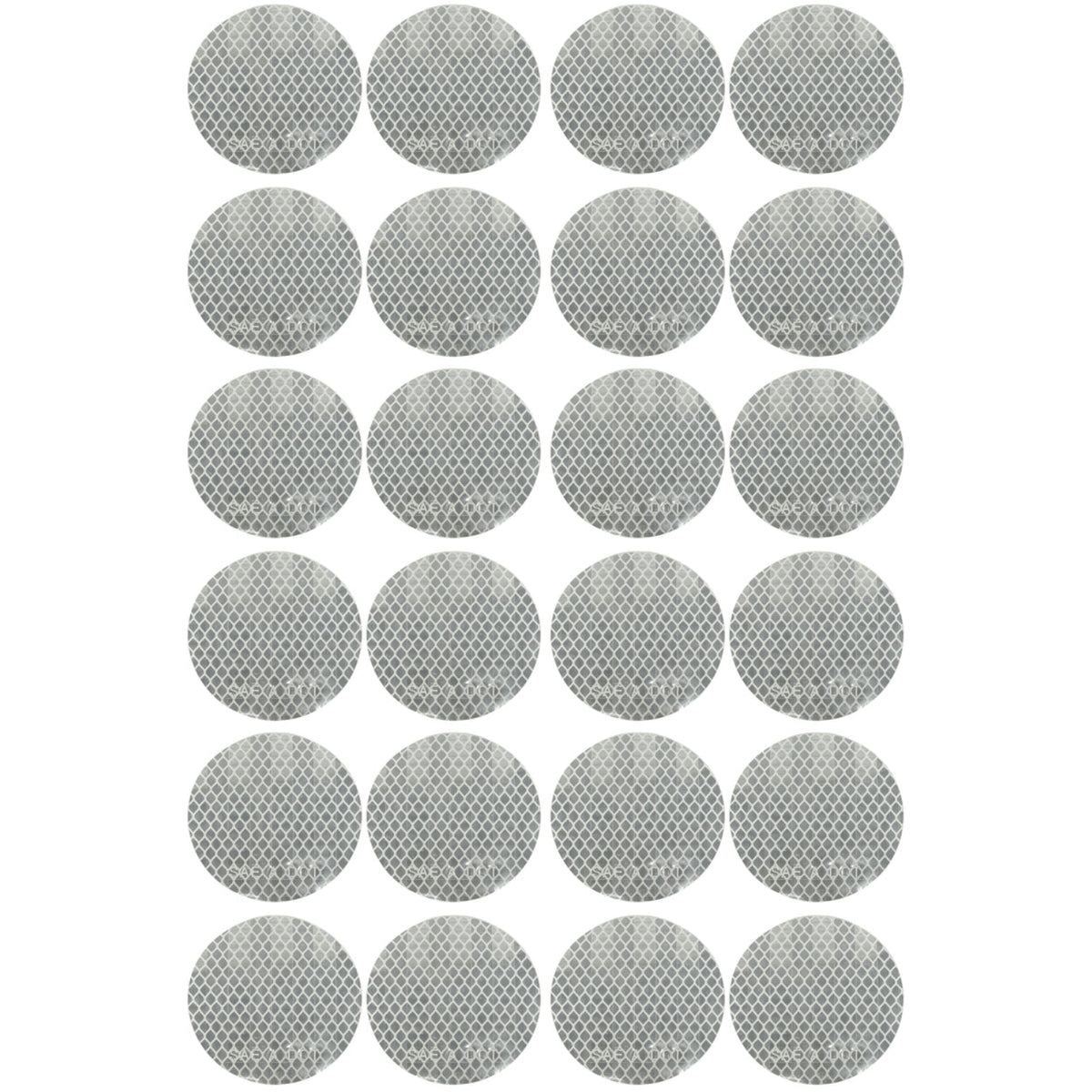 3" Inch Round DOT-SAE Amber/Red/White High Visibility Reflective Stick-On Prism Reflector | Strong Adhesive/Weatherproof | Trailer Camper RV Flatbed Fender Property Boat Marine