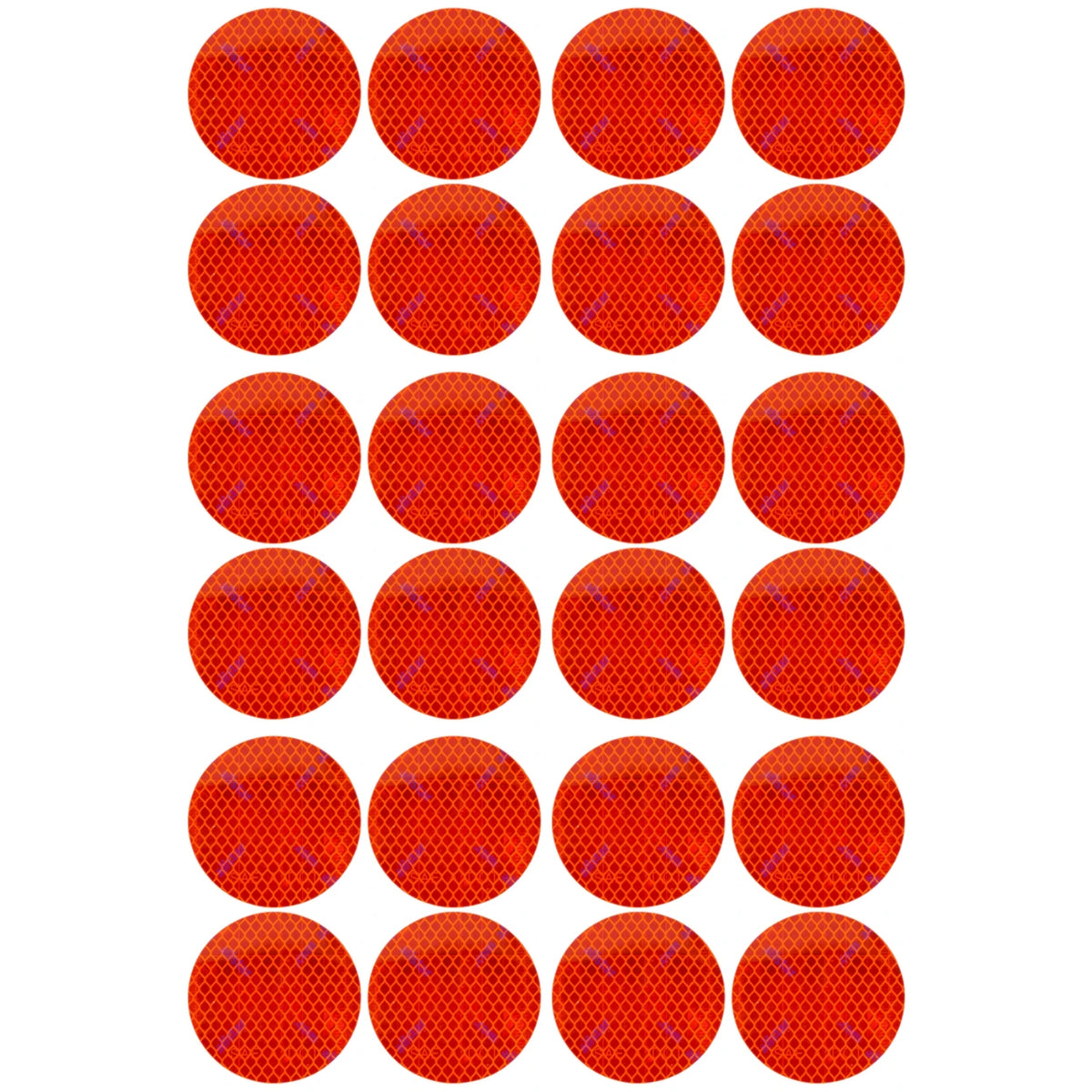 3" Inch Round DOT-SAE Amber/Red/White High Visibility Reflective Stick-On Prism Reflector | Strong Adhesive/Weatherproof | Trailer Camper RV Flatbed Fender Property Boat Marine