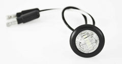 3/4" inch Amber/Red/White 3 LED Side Marker Clearance Light with Plug Black Ring Sealed Mini Round 3/4" Indicators Grill Lights Truck Trailer Car Bus Pickup Van Caravan Boat 12V