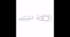 Set of 5 5-1/2 in. Amber Teardrop Cab Light Kit Trucks Vans Pickups Semis RVs Boat