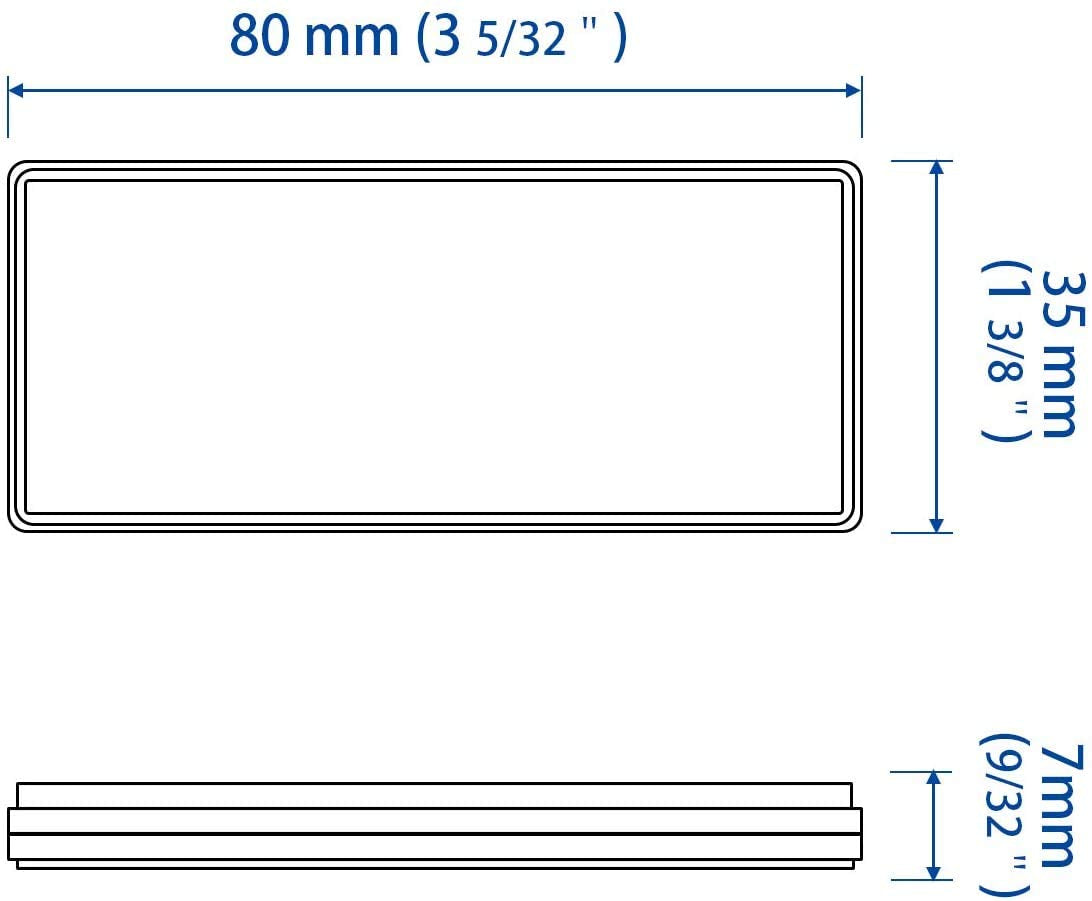 All Star Truck Parts 10x Red/Amber Class A 80mm x 35mm 3.14" x 1.4" Rectangular Reflector Strong Stick-on for Trailers Trucks Automobiles Mail Boxes Boats SUV's RV's Bike Industrial Applications
