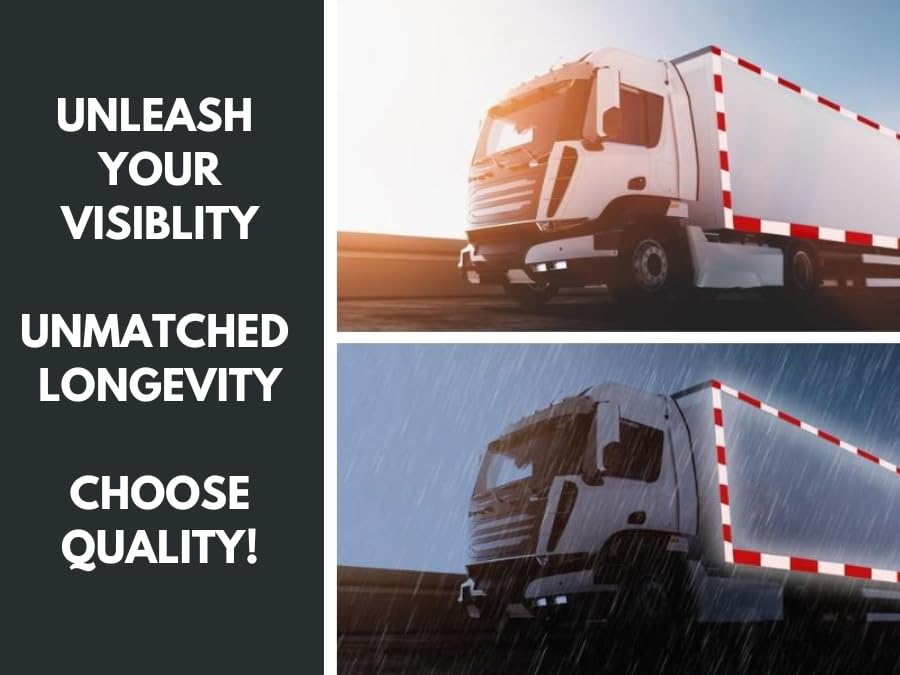 New 2" x150' roll DOT-C2 Ultra Reflective Safety 6" Red/ 6" White Conspicuity Tape Truck Trailer Horse Diamond Pattern Long Lasting Waterproof Material, Super Strong Adhesive!