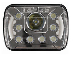 Qty 2-5x7 7x6 inch 55W LED Headlight Assembly Hi/Lo Sealed Beam Replace H6014 / H6052 / H6054 Bulb Headlamp Fits Jeep Wrangler XJ YJ Sedans GMC Chevrolet Ford Truck Van