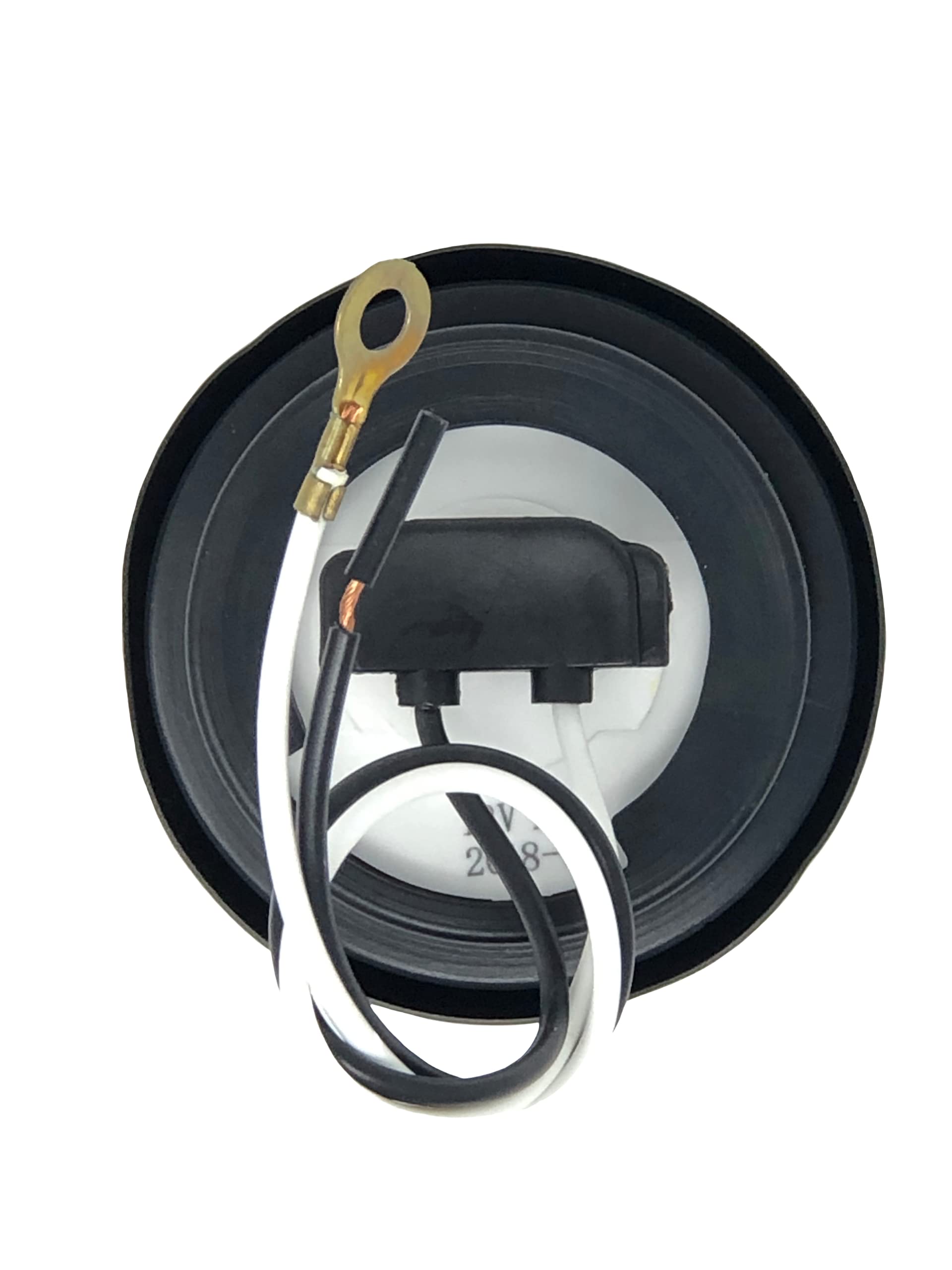 2.5" Red/Amber 3 LED Round Side Marker Clearance Lights Grommet Flush Mount, Sealed Truck Trailer with Reflex Lens, IP67 Waterproof- Super Bright DOT SAE P2 FMVSS 180