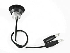 3/4" inch Amber/Red/White 3 LED Side Marker Clearance Light with Plug Black Ring Sealed Mini Round 3/4" Indicators Grill Lights Truck Trailer Car Bus Pickup Van Caravan Boat 12V