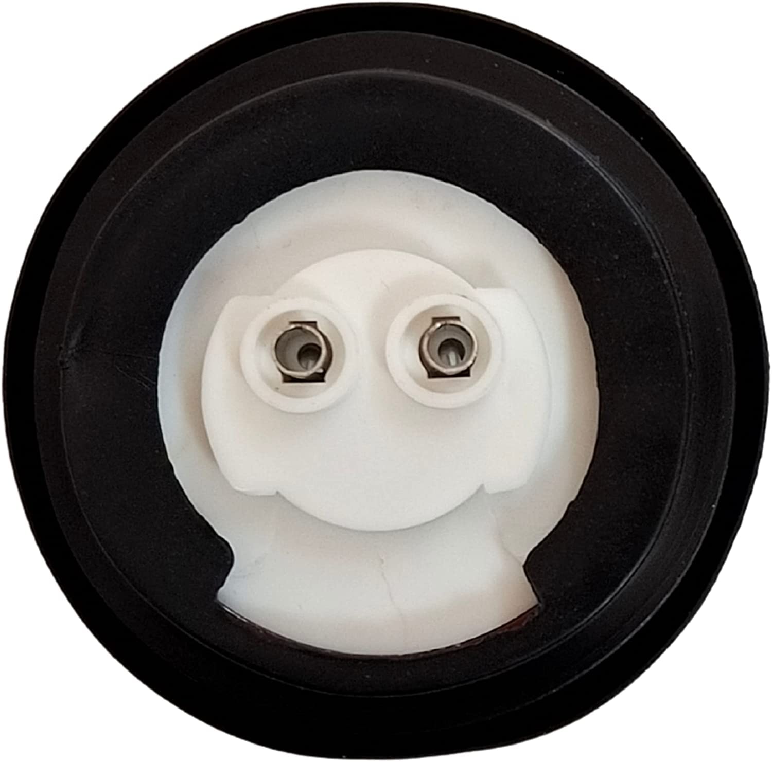 2" Round Amber/Red 13 LED Light Side Marker Clearance Reflector Lens Rubber Grommet + Removable 2 Wire Pigtail Plug IP67 Waterproof Trailers RV's Trucks Off Road Dump Truck 12V