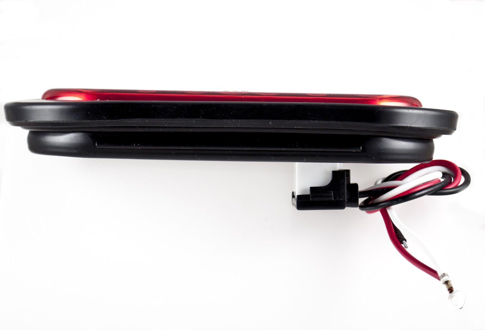 [Red/White/Amber 6" Oval 24 LED Trailer Tail Light Kit [DOT Certified] [with Grommets & Plugs] [IP67 Waterproof] Stop Brake Turn Reverse Back Up Headache Rack Backrack Flatbed RV