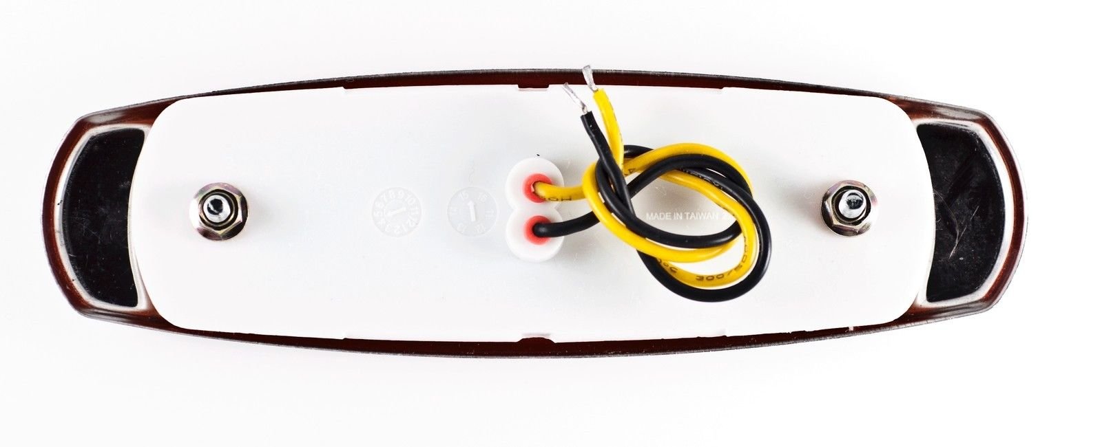 6.2" LED Marker Clearance Light 12 LED Amber/Red Trailer Lights Surface Mount Sealed 6-1/5" Amber/Red Rectangular Spyder Fish Shape Marker & Clearance Lights Stainless Steel Rim Bezel 12V