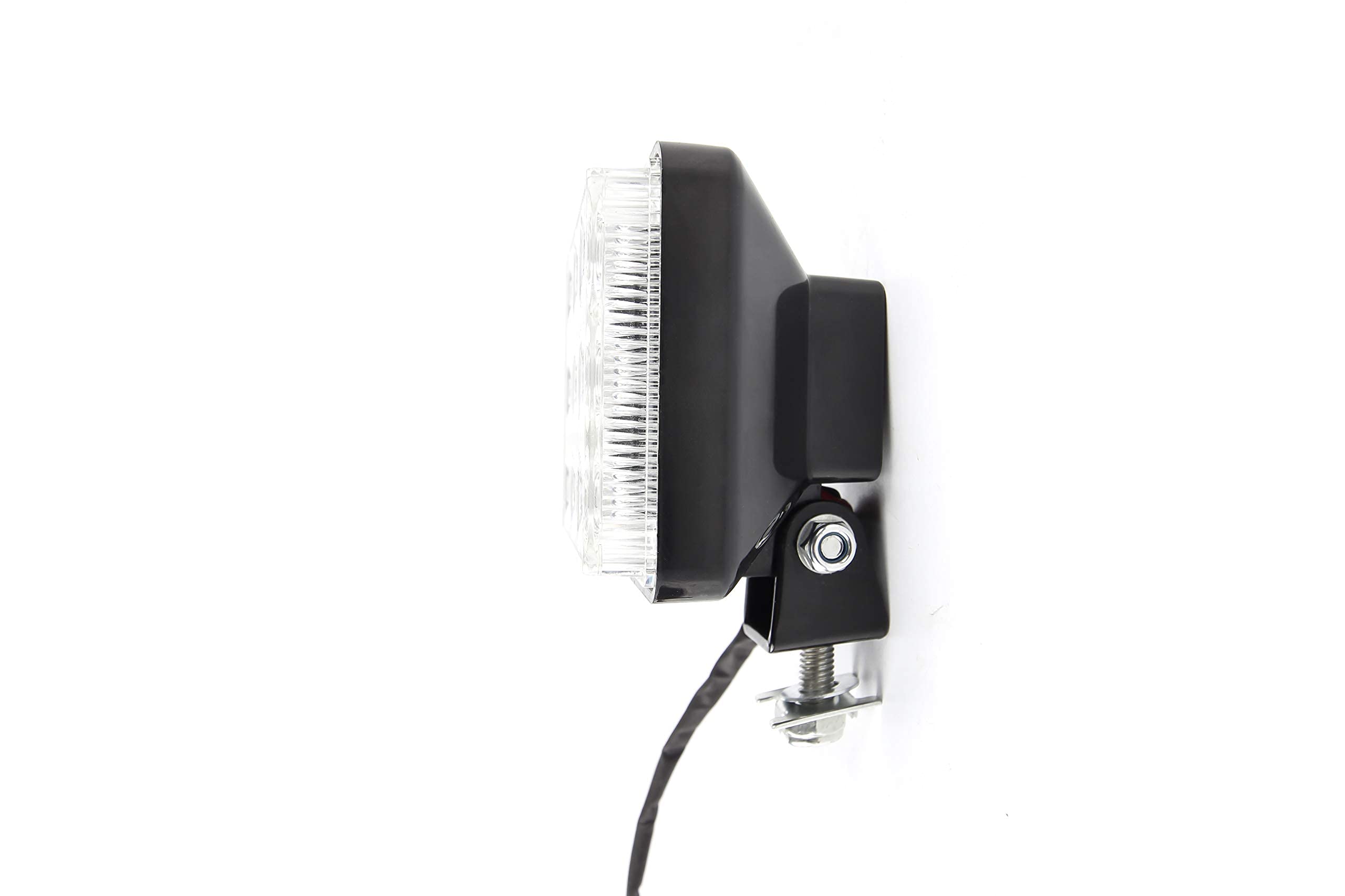 3.75" x 3.5" Rectangle LED Amber Strobe Work Lamp Light 9-LED 27W DOT/SAE Approved Waterproof Dustproof Anti-Shock/Fog Towing Construction Safety Truck 10V-30V