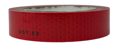 Red Reflective Tape DOT-C2 Conspicuity Tape - COMMERCIAL ROLL - Automobile Car Truck Boat Trailer Semi (Red)