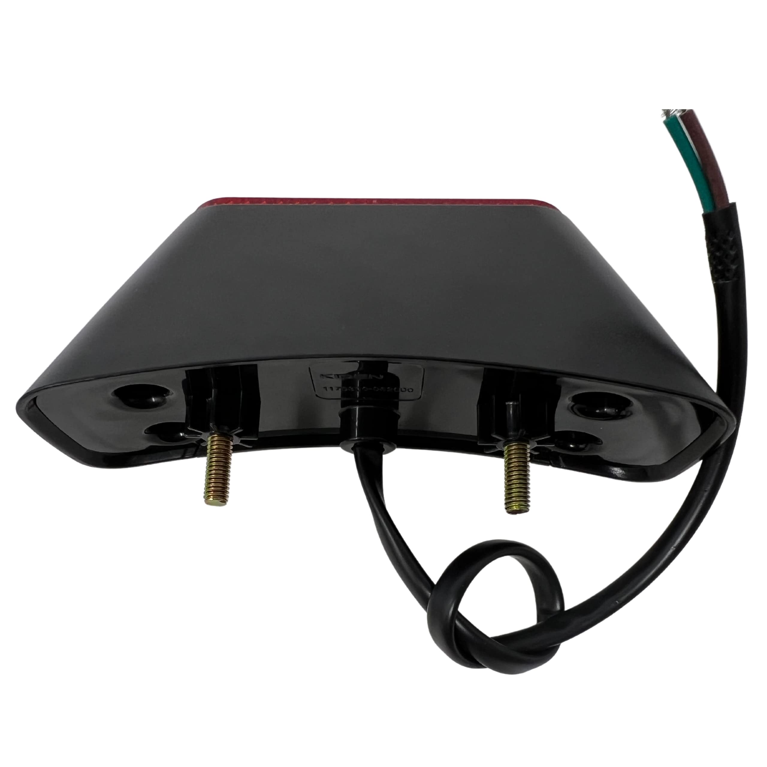 Qty 1 Heavy Duty 6"x2" Surface-Mount LED Trailer License Plate Lights Red Reflector Oval Black ABS [DOT/SAE Certified] [IP67 Waterproof Rated] [Ultra-Durable] License for Trailers, RVs, Trucks & Boats