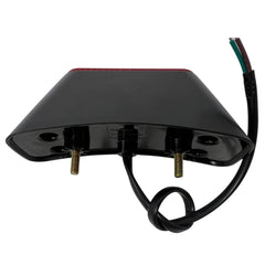Qty 1 Heavy Duty 6"x2" Surface-Mount LED Trailer License Plate Lights Red Reflector Oval Black ABS [DOT/SAE Certified] [IP67 Waterproof Rated] [Ultra-Durable] License for Trailers, RVs, Trucks & Boats