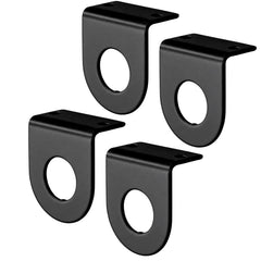 All Star Truck Parts 3/4" Round Marker Light Mounting Bracket, L Shaped, 3mm Black Powder Coated Steel, Ultra Sturdy, Versatile Mounting 3/4" Round Trailer Marker Lights On Truck Trailer RV