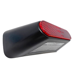 Qty 1 Heavy Duty 6"x2" Surface-Mount LED Trailer License Plate Lights Red Reflector Oval Black ABS [DOT/SAE Certified] [IP67 Waterproof Rated] [Ultra-Durable] License for Trailers, RVs, Trucks & Boats
