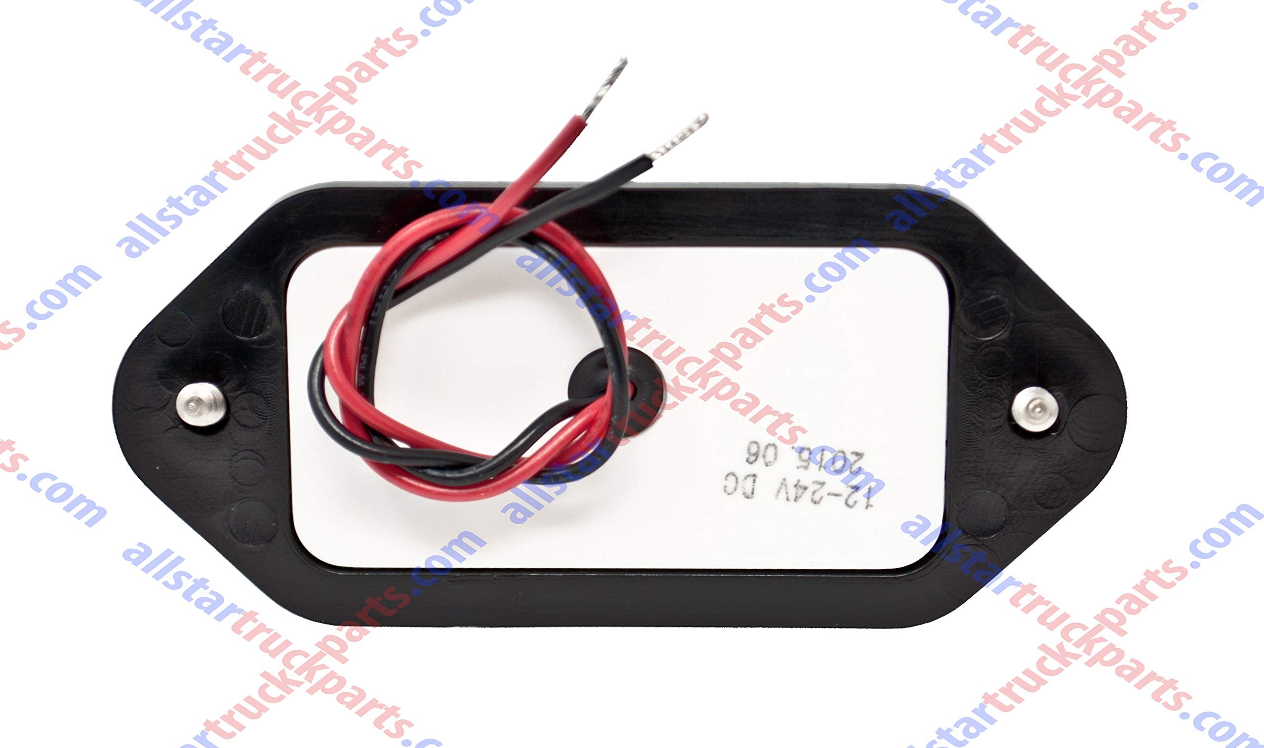 Qty 2 4"x2" Heavy Duty Surface-Mount 6 LED Trailer License Plate Lights DOT/SAE L FMVSS Certified IP67 Waterproof Rated Ultra-Durable License Tags Trailers RV Trucks Boat SUV Black Chrome Housing 12V