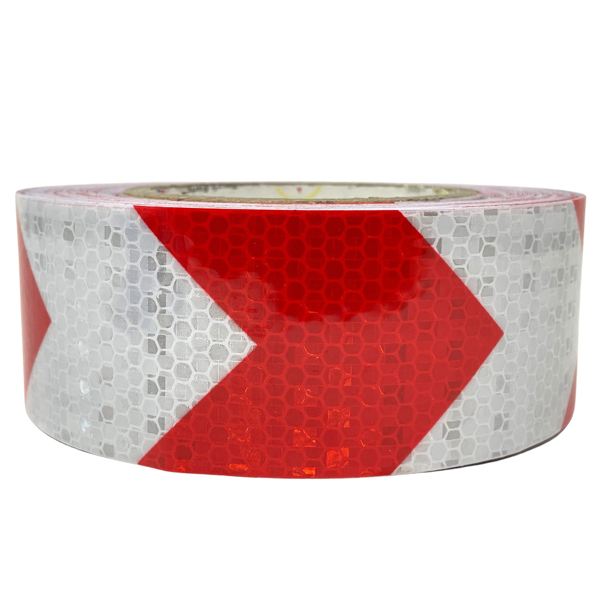Red Arrow Reflective Tape, 2" Hazard Warning Tape Waterproof - High Intensity Reflector Conspicuity Safety Tape Strong Adhesive Crystal Lattice Red White Arrow