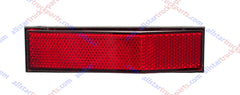 5-1/4" Angled Rectangular Stick On Reflector- 2 Pack for Trailers, Trucks, Automobiles, Mail Boxes, Boats, SUV's, RV's, Industrial Strong Adhesive DOT/SAE Approved (Red, 2)