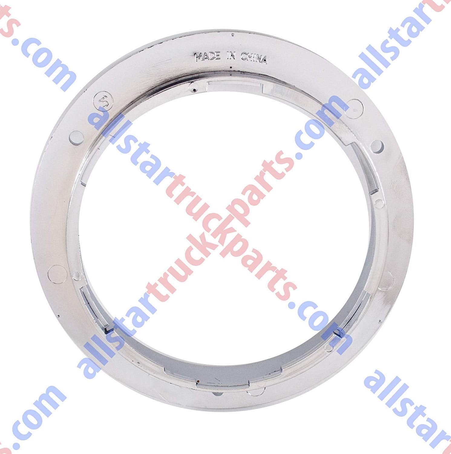 4" Round Chrome Bezels Flange Stop Turn Tail Light Covers Rings for Truck Trailer Kenworth Peterbilt