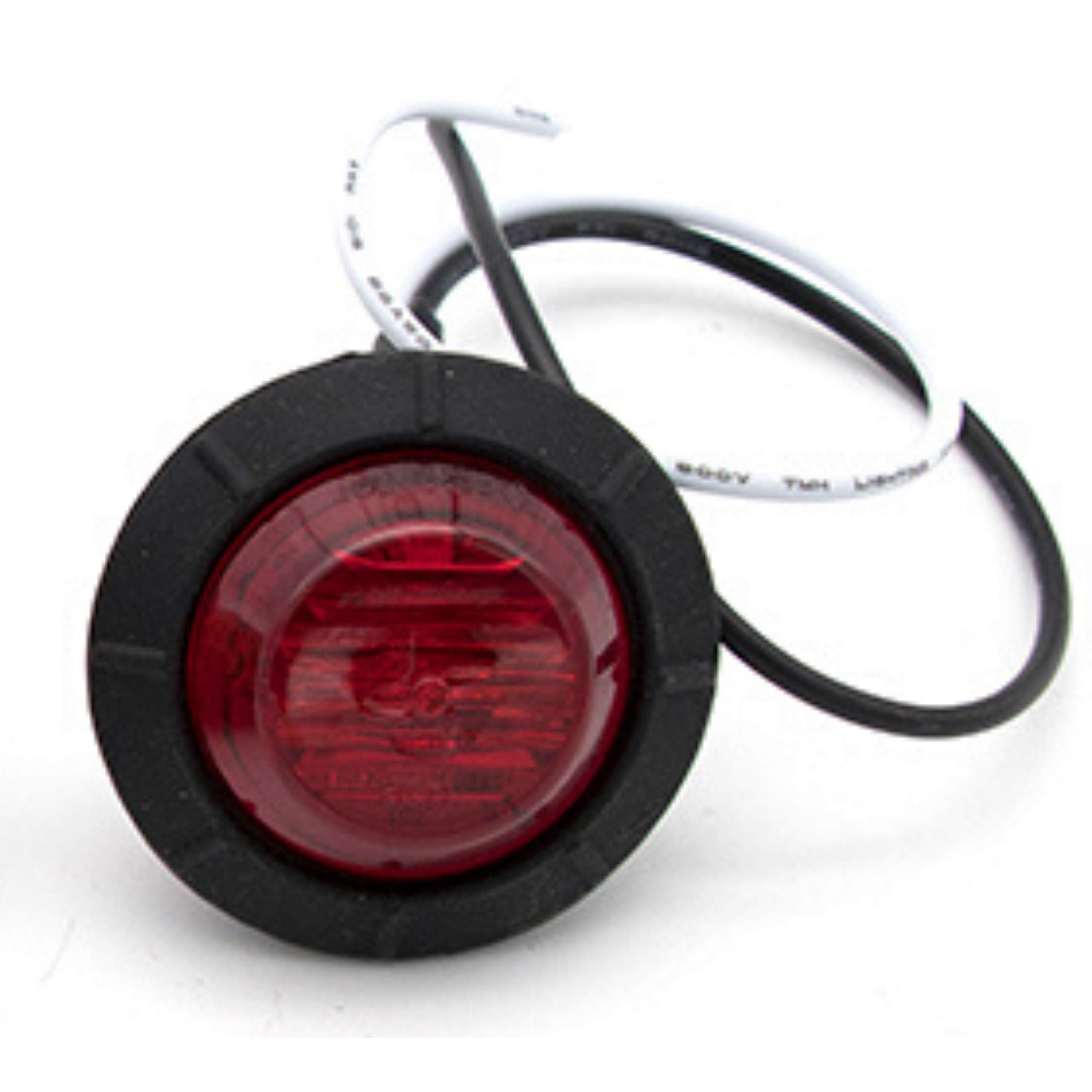 3/4" Round 3-Led White/Red/Amber Marker lights 2 wire Clearance Lights Black Rubber Grommet Mount Replacement for Jeep Spider Fender Marker Lights Sealed
