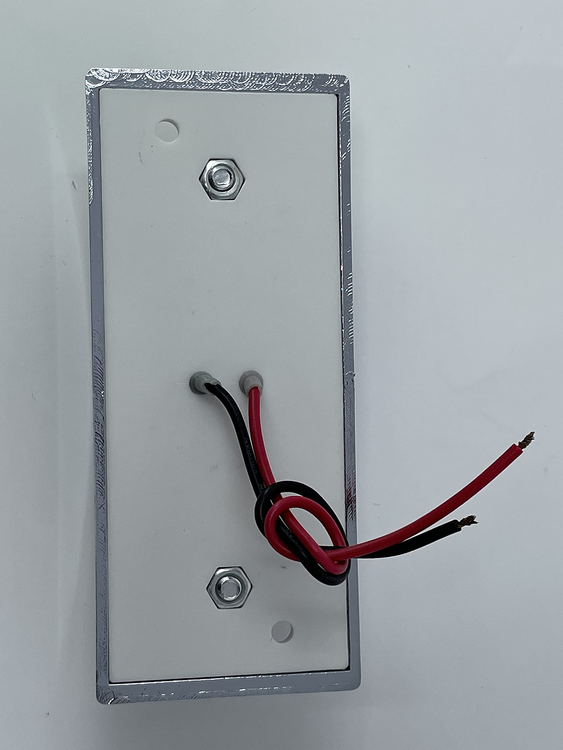 Red Rectangular 4-4/5" Armored-Style Clearance Side Marker Light Chrome 12LED, Rectangle Led Trailer Clearance Lights, Surface Mount Led Lights
