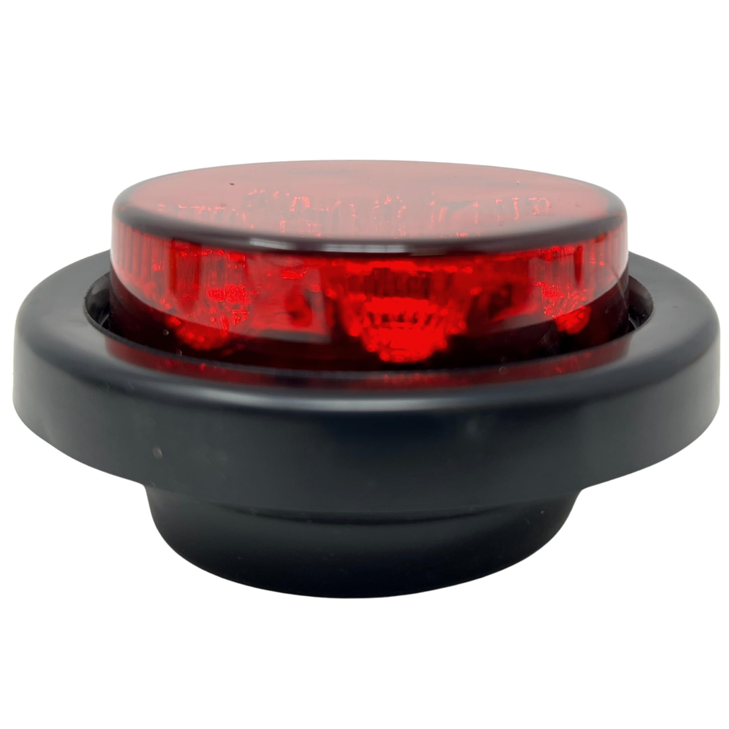 Amber/Red 2.5" Round Led Clearance Side Marker Lights Kit 13 LED Diodes Reflector Grommet Wire Pigtail Truck Utility Trailer RV UTV Tractor Flush Mount Waterproof 12V Sealed
